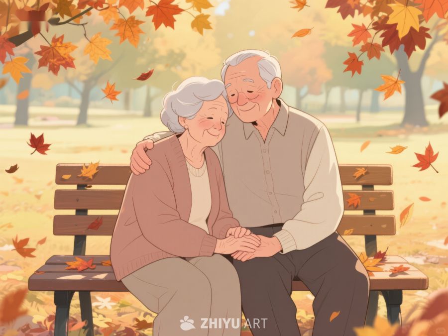 秋日公园里的温馨时光 584