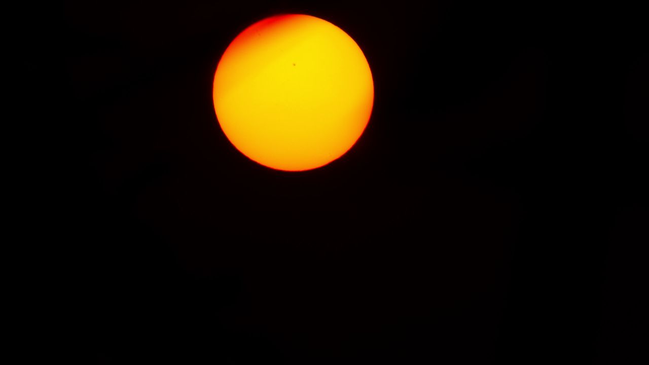 火红太阳日落延时4K实拍空镜