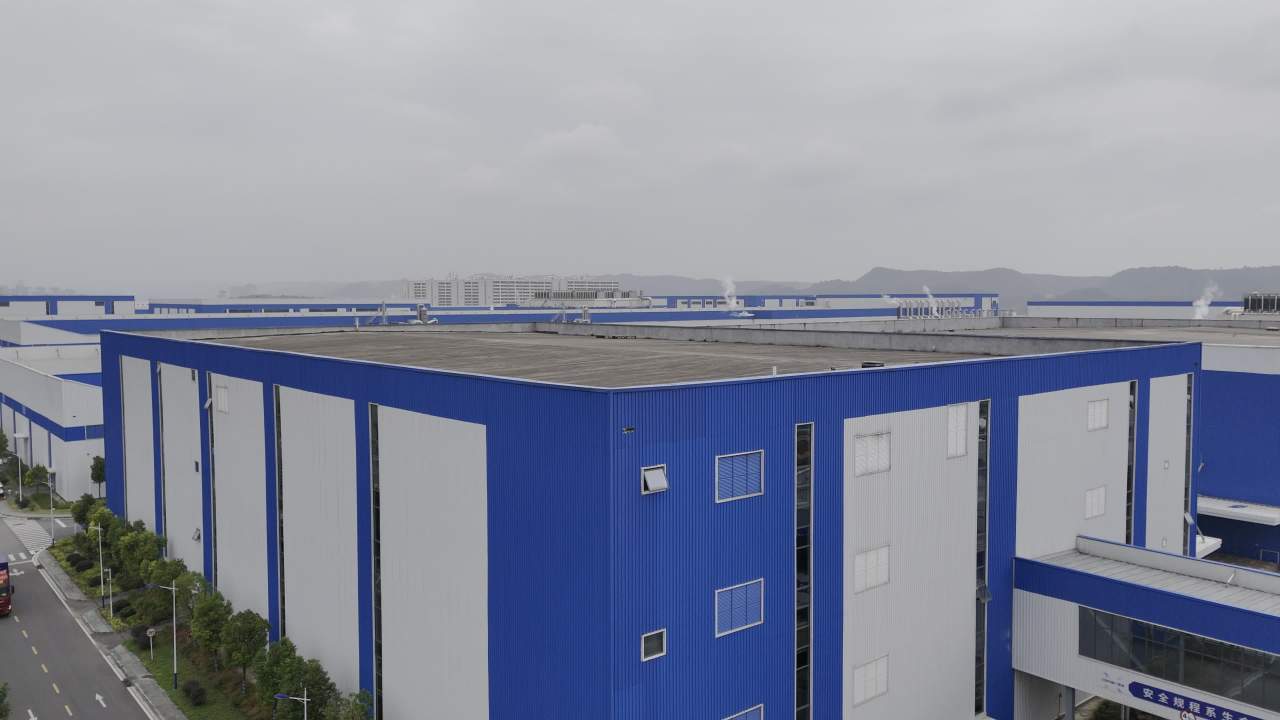 现代化工业厂房航拍