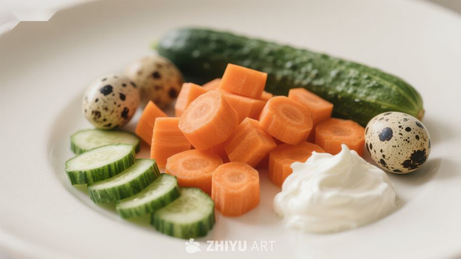 新鲜蔬菜与鹌鹑蛋的健康搭配