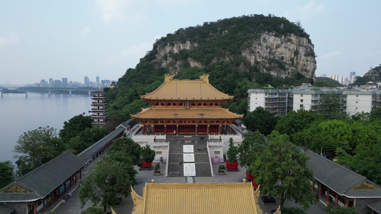 广西柳州文庙航拍