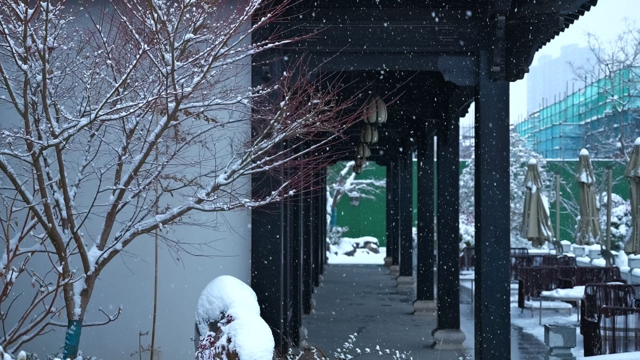 中式园林雪景 园林雪景 江南雪景 6