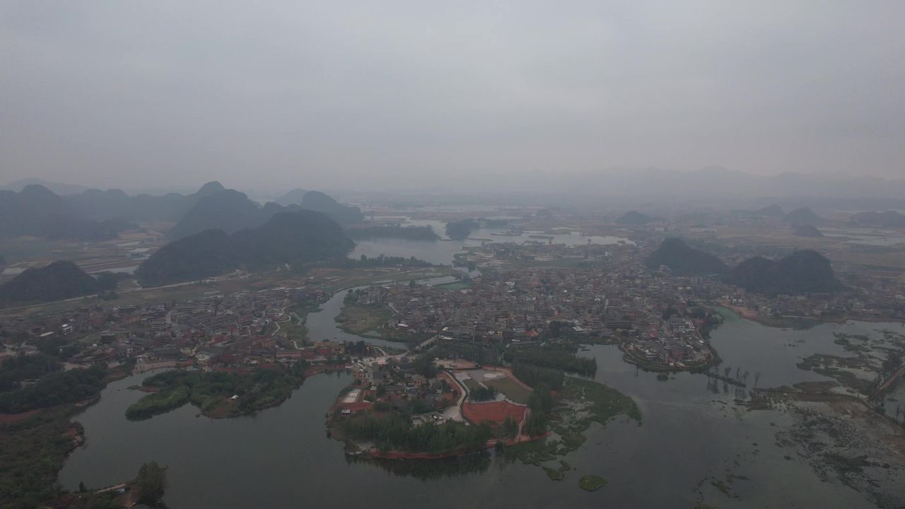  云南普者黑5A景区航拍 