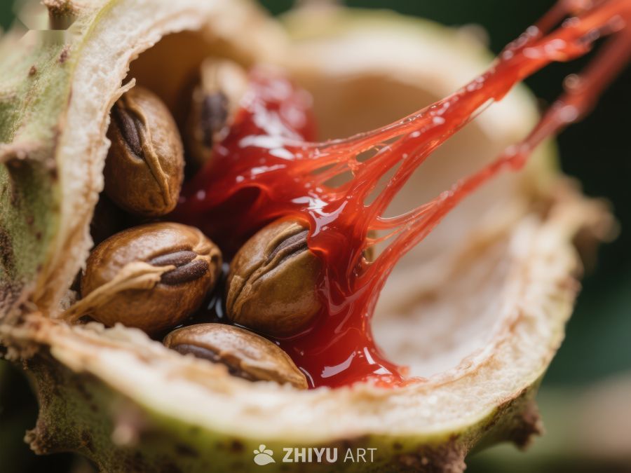 红色液体从果实中流出 177