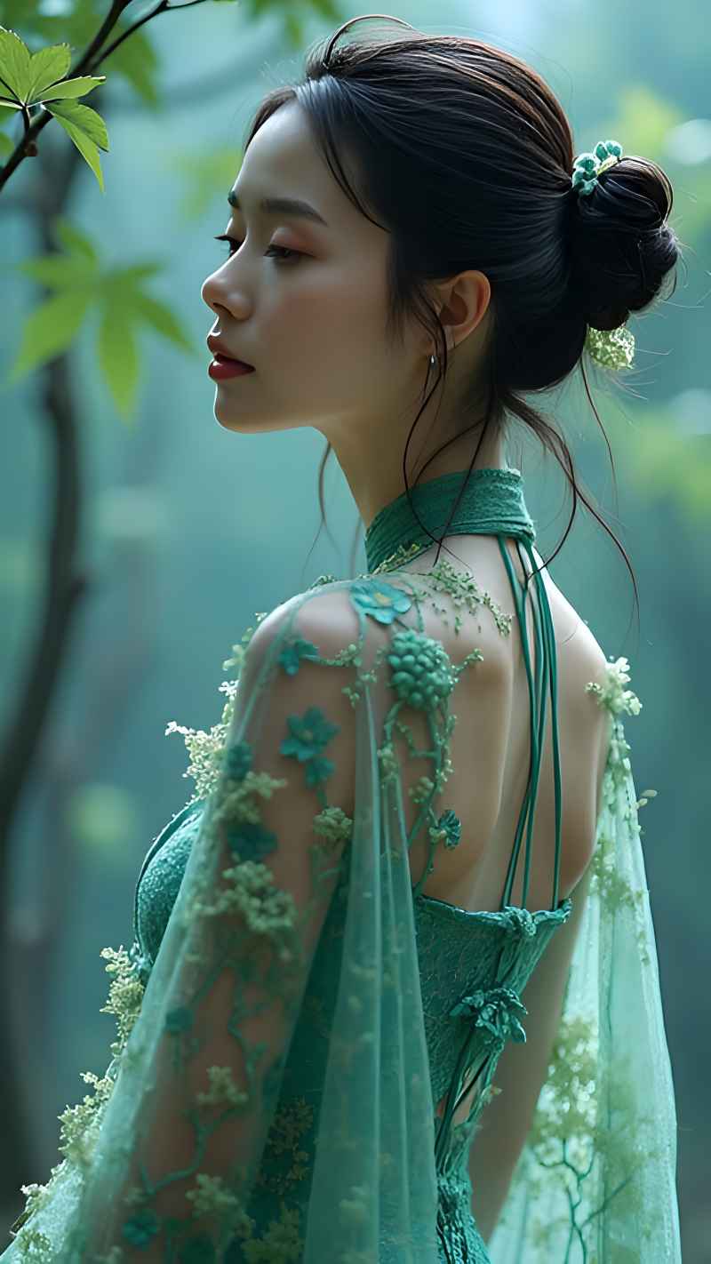 森林系列五颜六色古风艺术美女 61