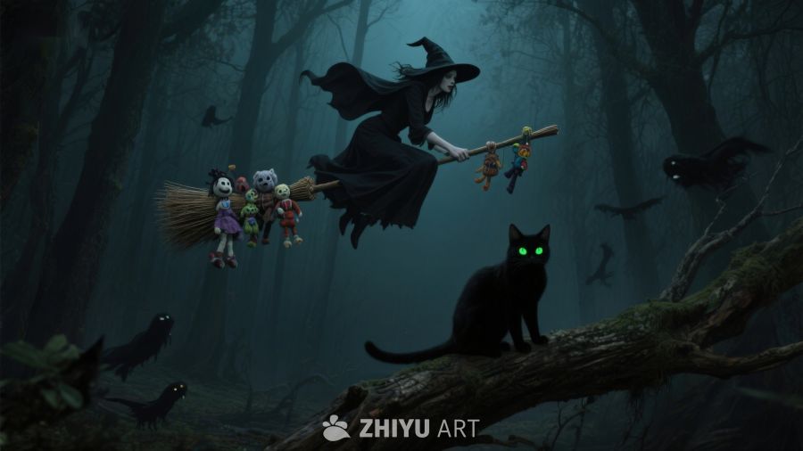 巫师夜行，黑猫相伴