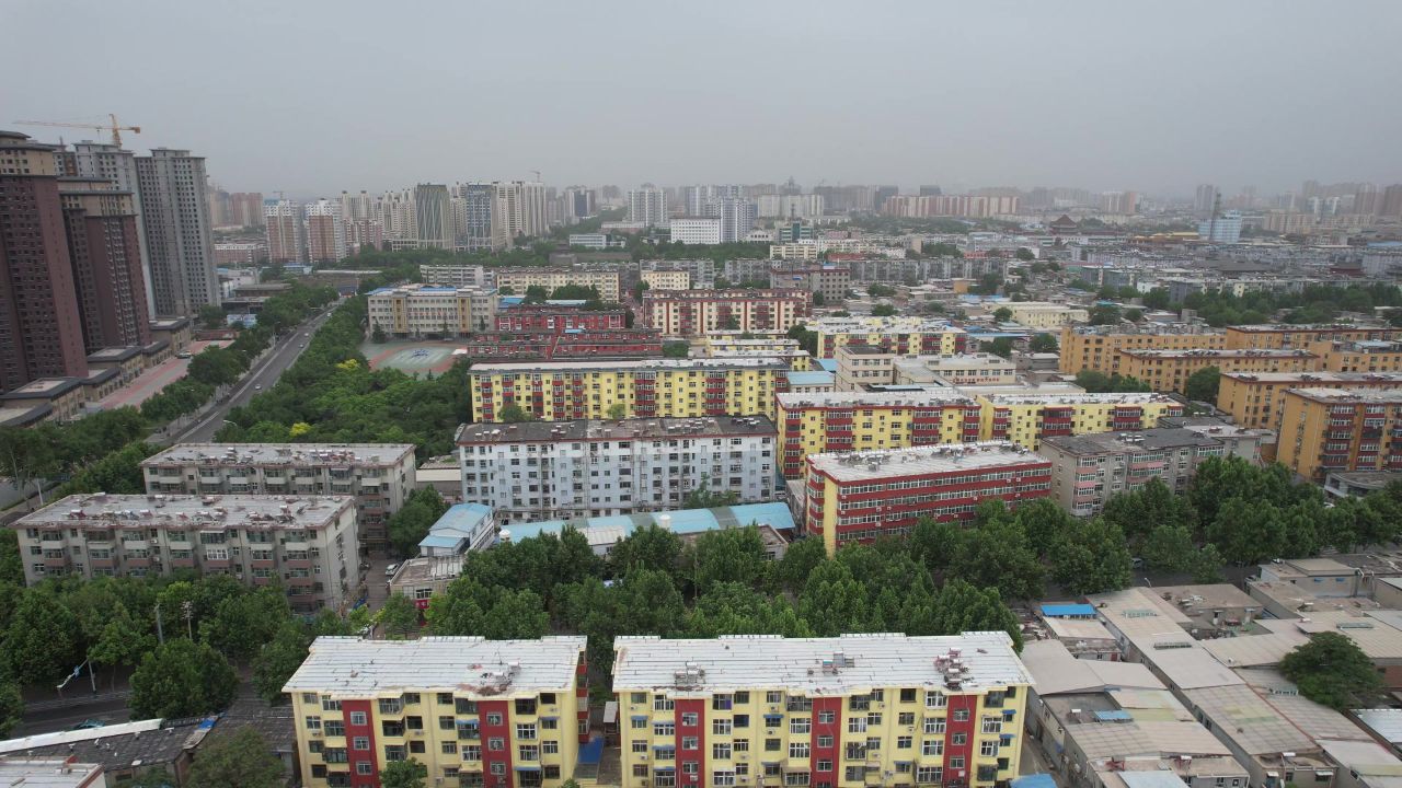 河北邢台城市风光航拍 