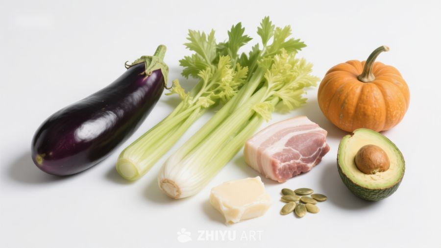 多种食材静物摆拍
