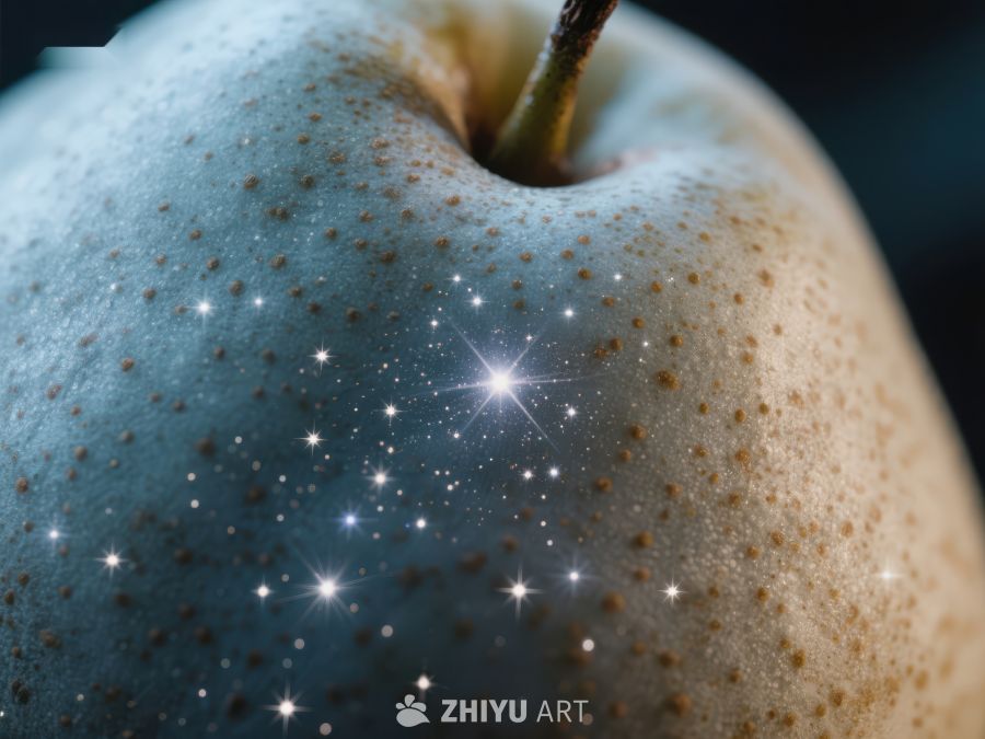 星光点缀的梨子特写 711