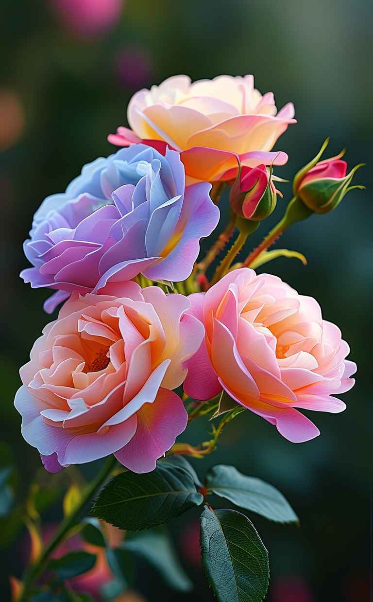 五颜六色的花朵，玫瑰花 10