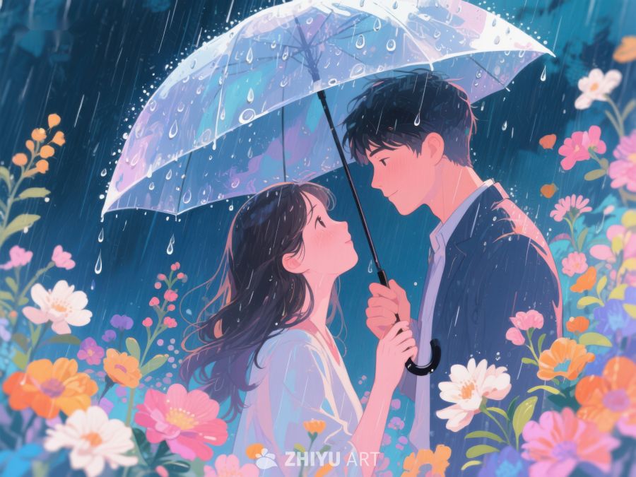 雨中花海下的浪漫邂逅 1078