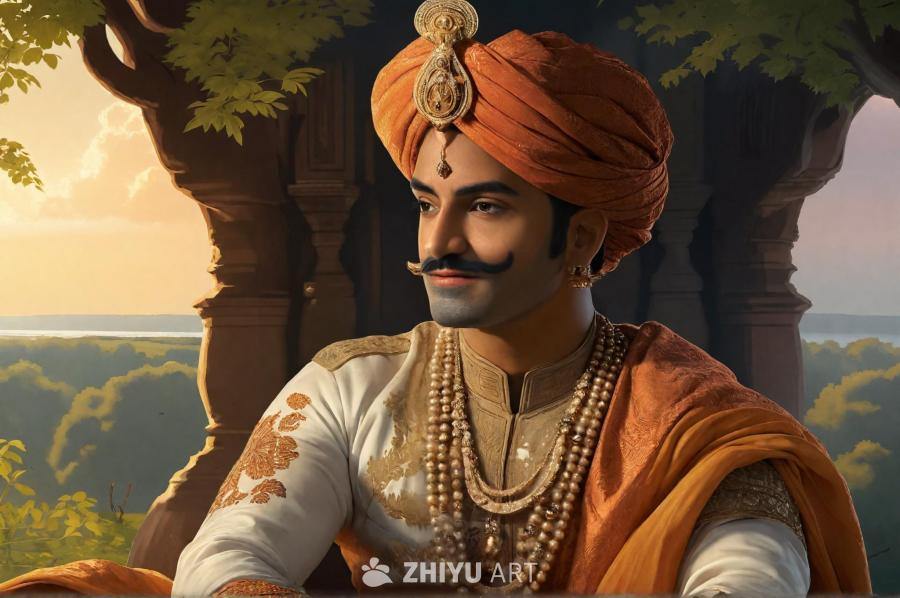 在森林里，巴吉拉奥·佩什瓦（Bajirao Pes