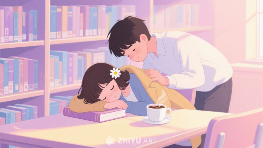 图书馆中温馨的关怀时刻 334
