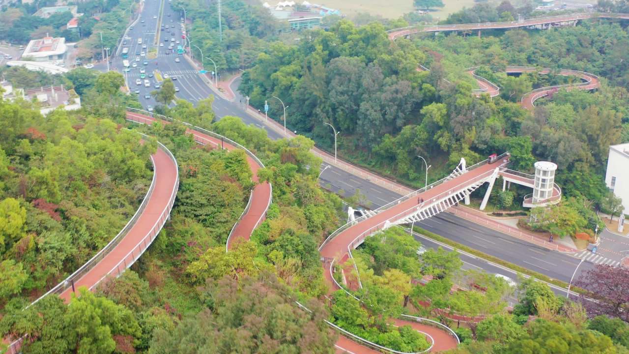 珠海冬日里栈道景观