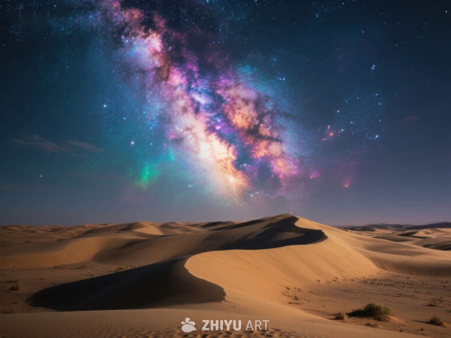 沙漠夜空下的银河美景 113