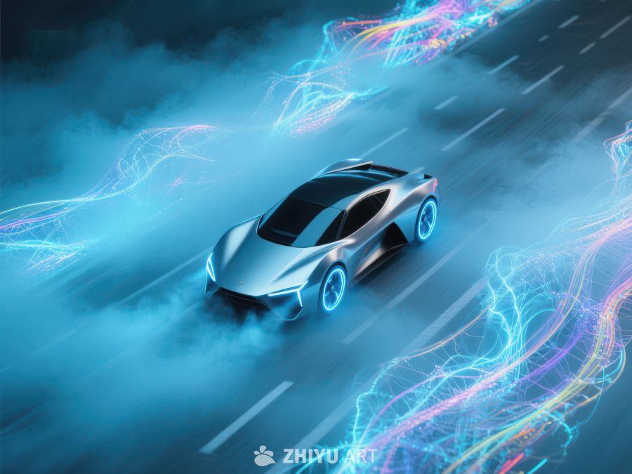 未来汽车在光影赛道上疾驰 438