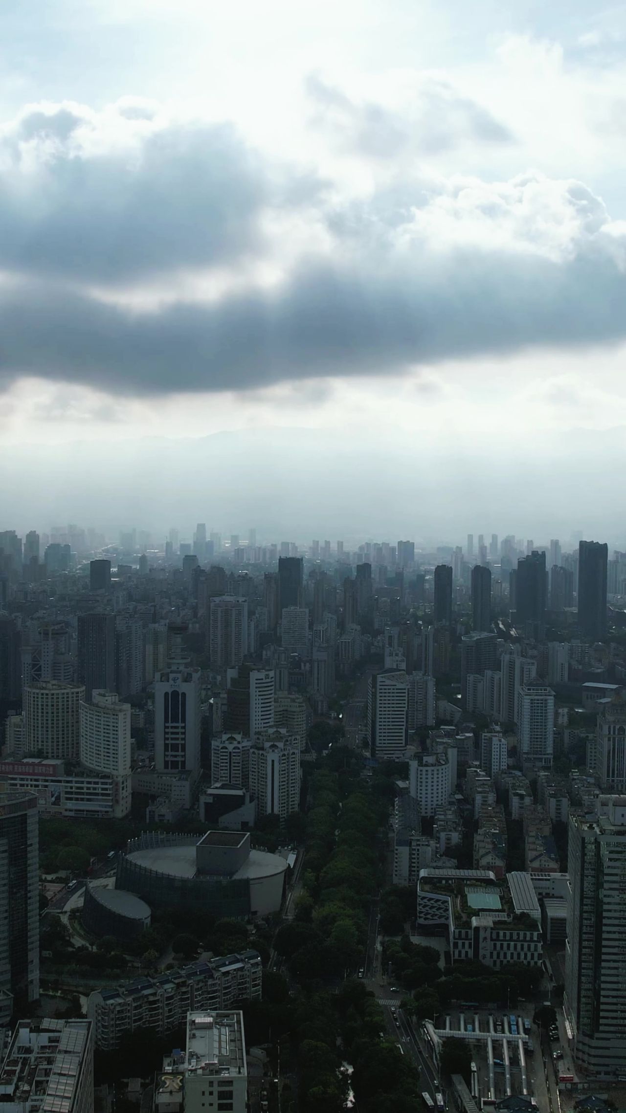 福建福州城市风光竖屏航拍  