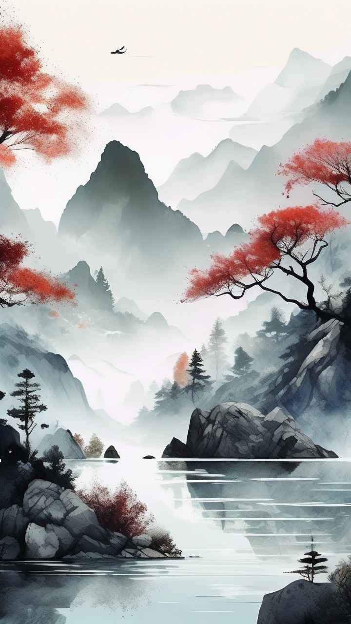 山水画国风背景 82