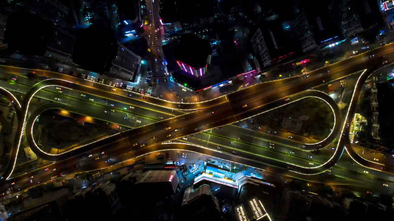 贵州贵阳城市风光航拍图 