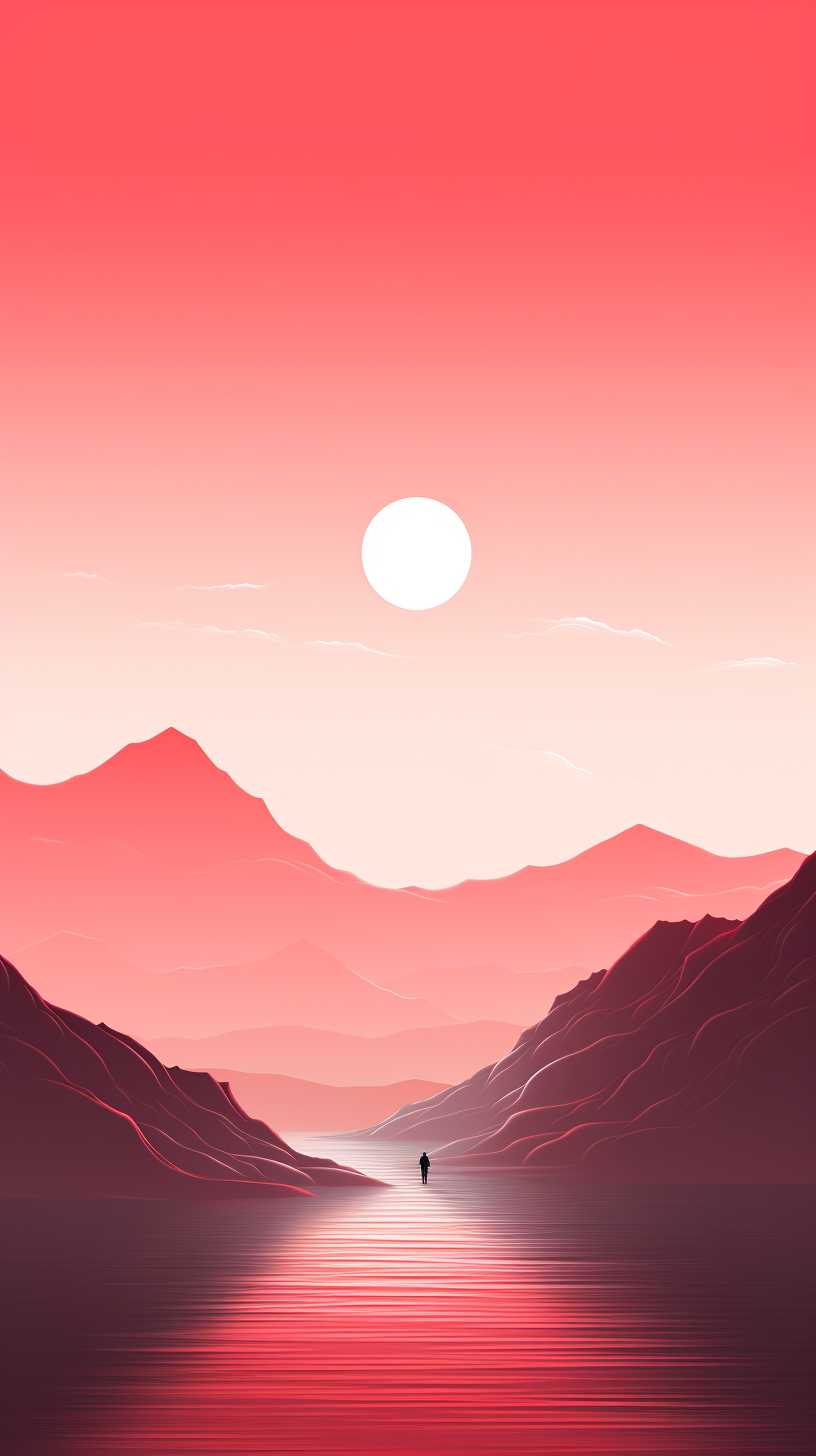 红色背景艺术图