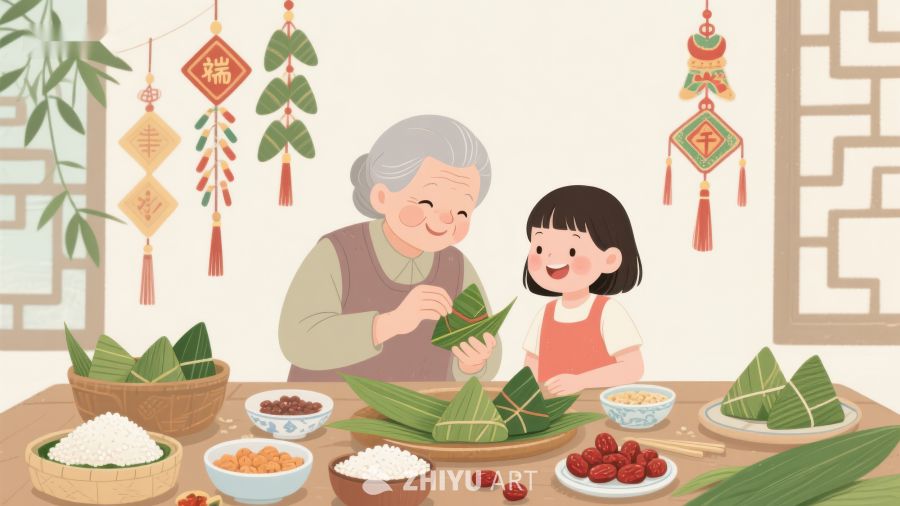 祖孙共制粽子，欢庆端午佳节 556