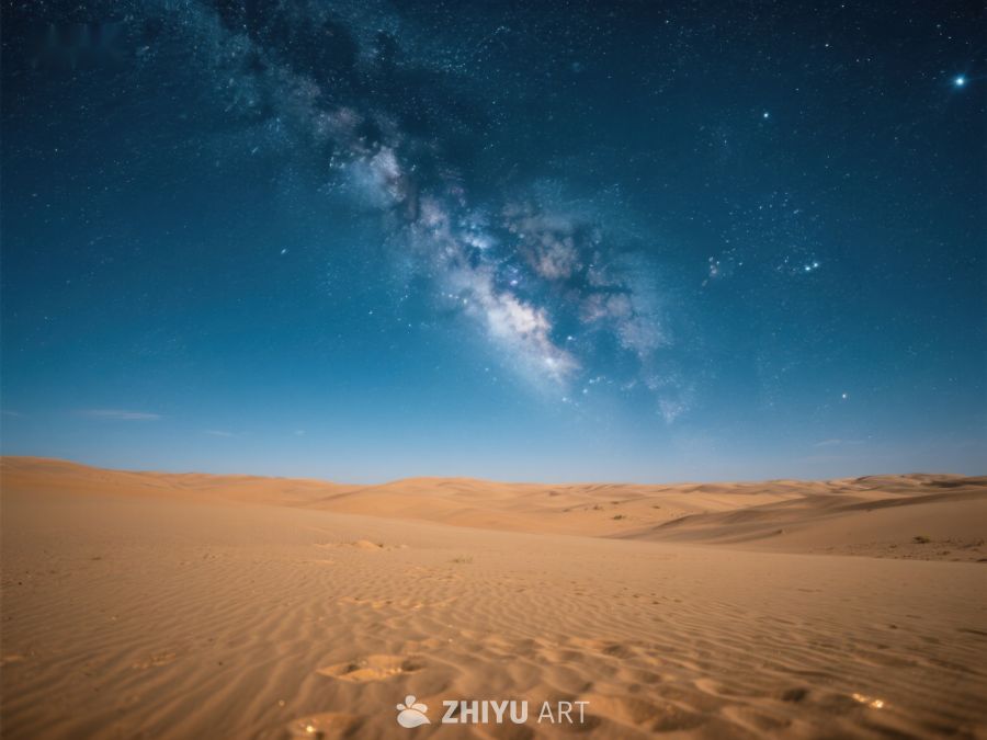 沙漠夜空下的银河美景 114