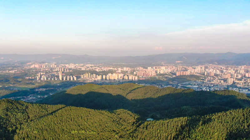 湖南怀化城市全景 