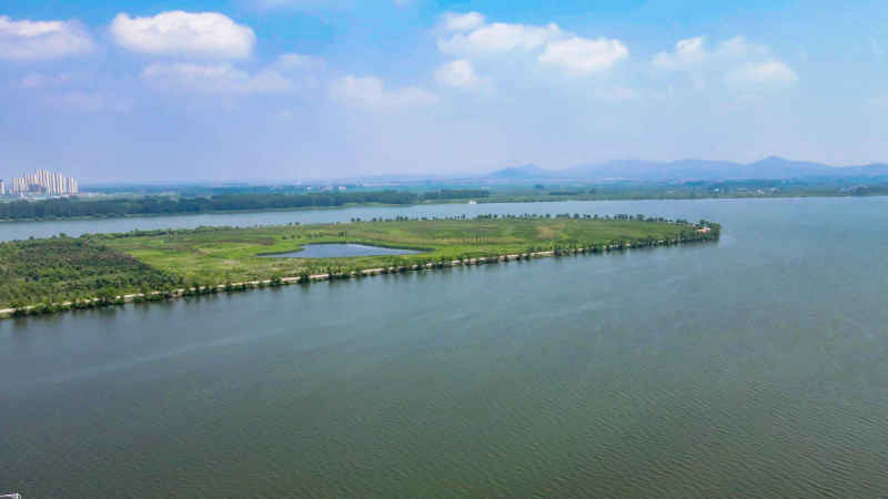 湖北襄阳城市风光航拍摄影图