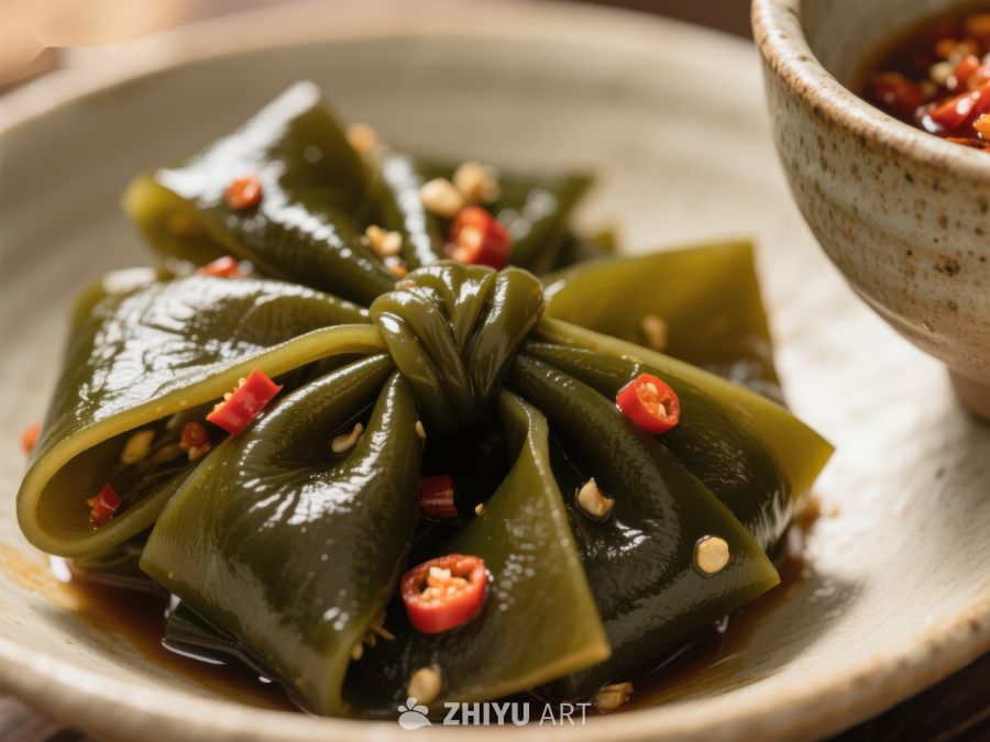 海带拌菜，佐以辣椒和芝麻 190
