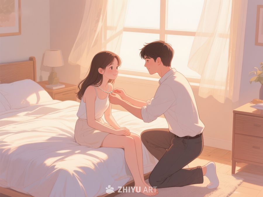 温馨卧室中的亲密互动 842