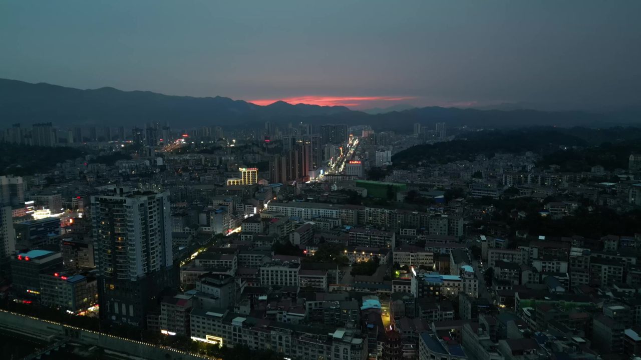 溆浦城市夜景