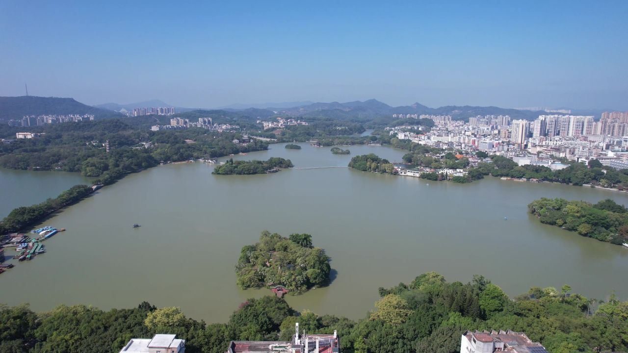 广东惠州西湖5A景区航拍