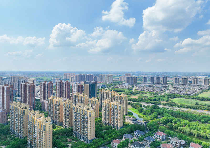 航拍昆山城市风光建筑大景 12