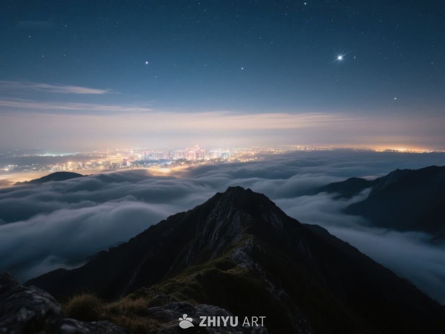 夜幕山巅，云海之上 472