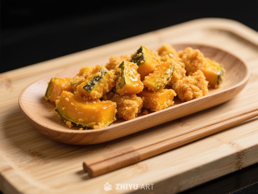 金黄南瓜天妇罗，精致摆盘 351