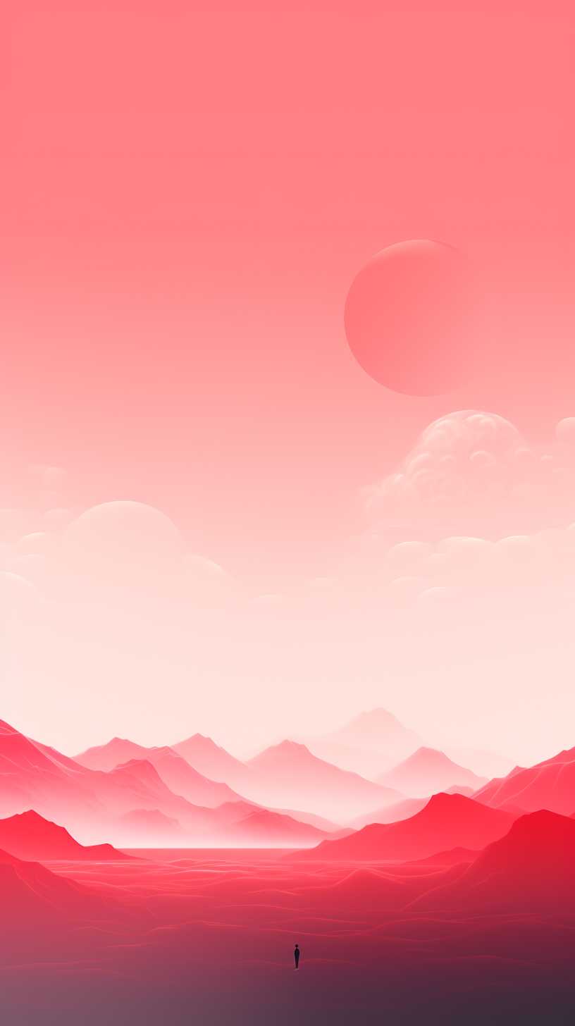 红色背景艺术图