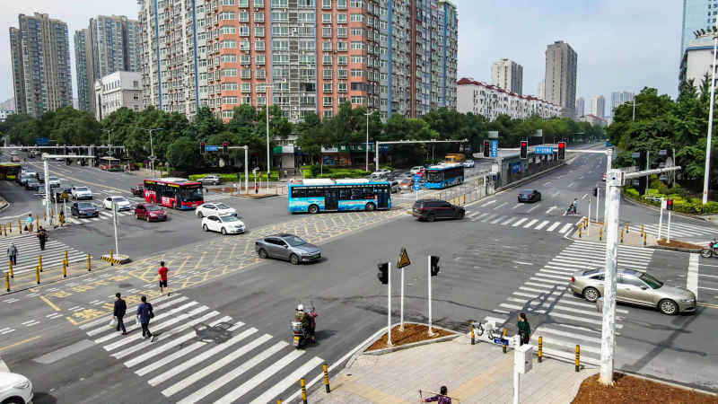 湖南株洲城市风光航拍 