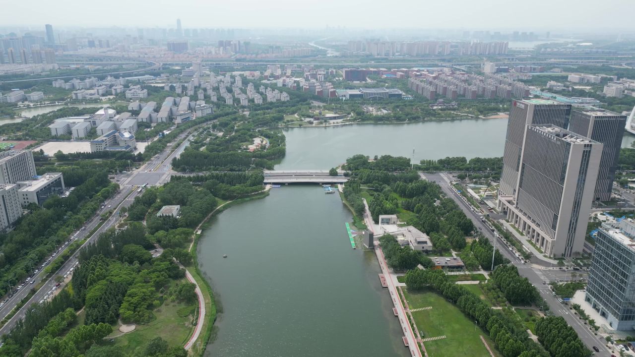 河南郑州城市风光航拍
