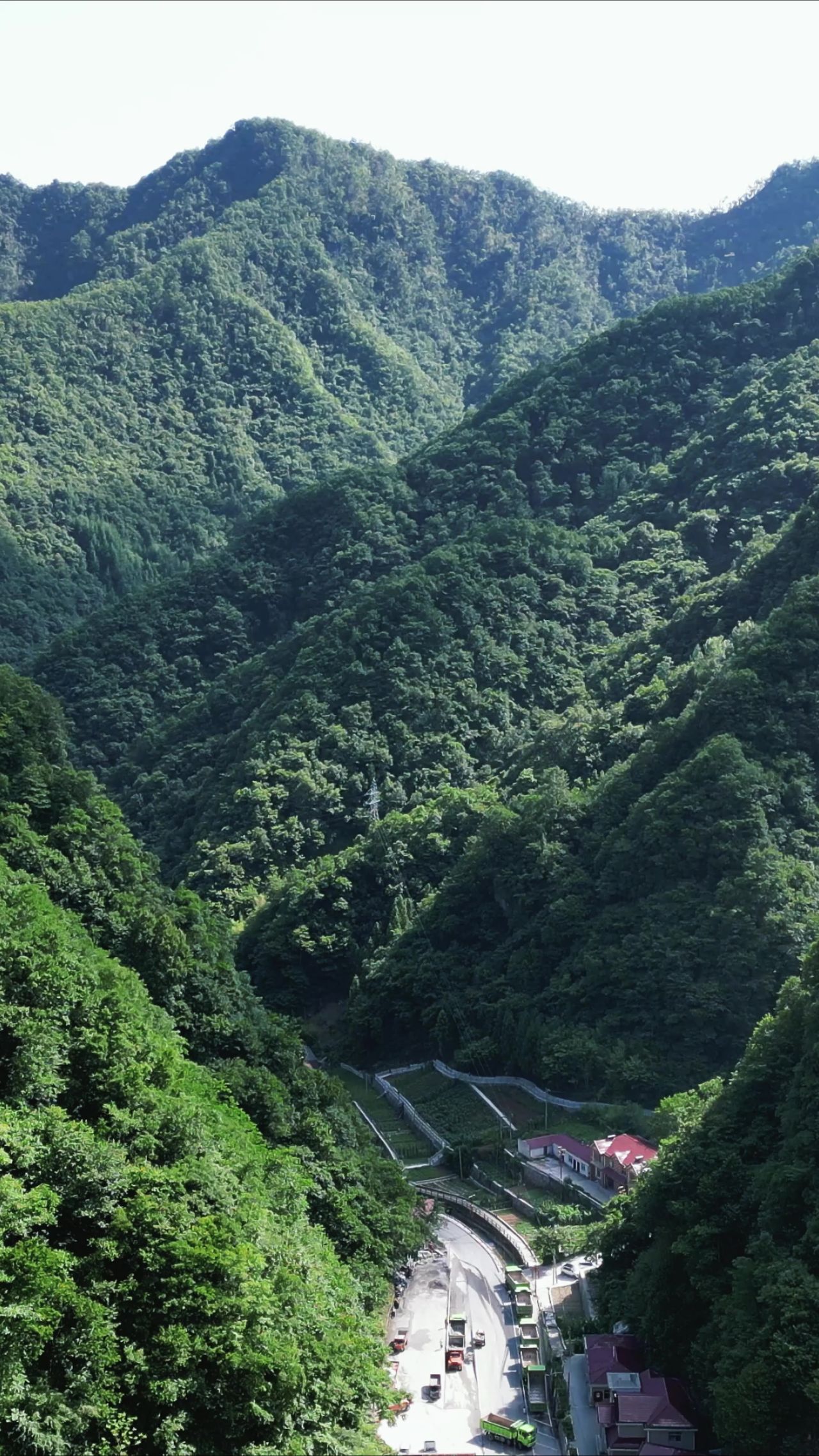 湖北襄阳尧治河4A景区景竖屏航拍