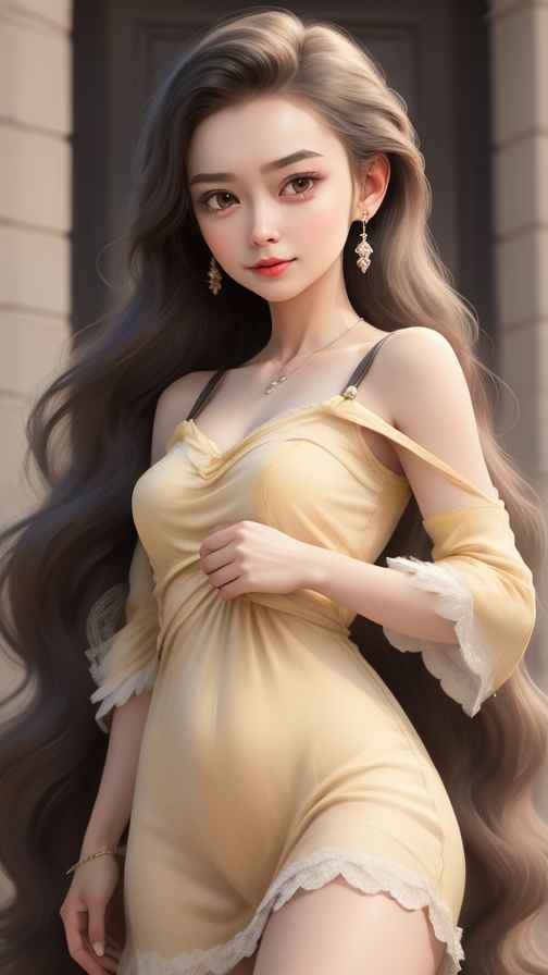 吊带高级美女