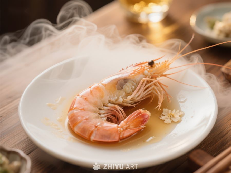 热气腾腾的清蒸大虾 777