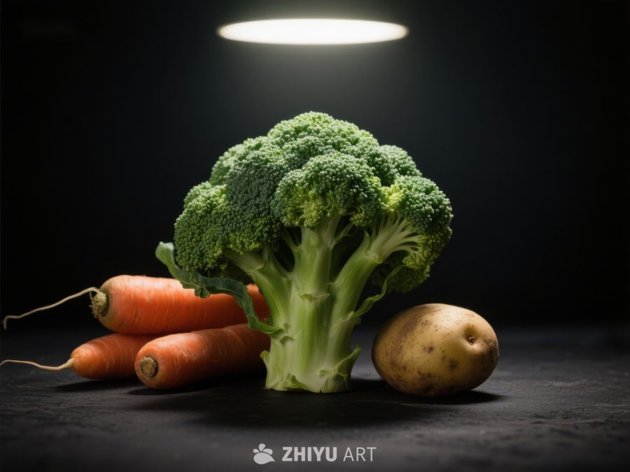 新鲜蔬菜：西兰花、胡萝卜与土豆 623