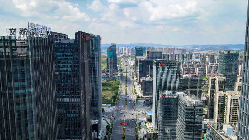 贵州贵阳城市风光航拍摄影图