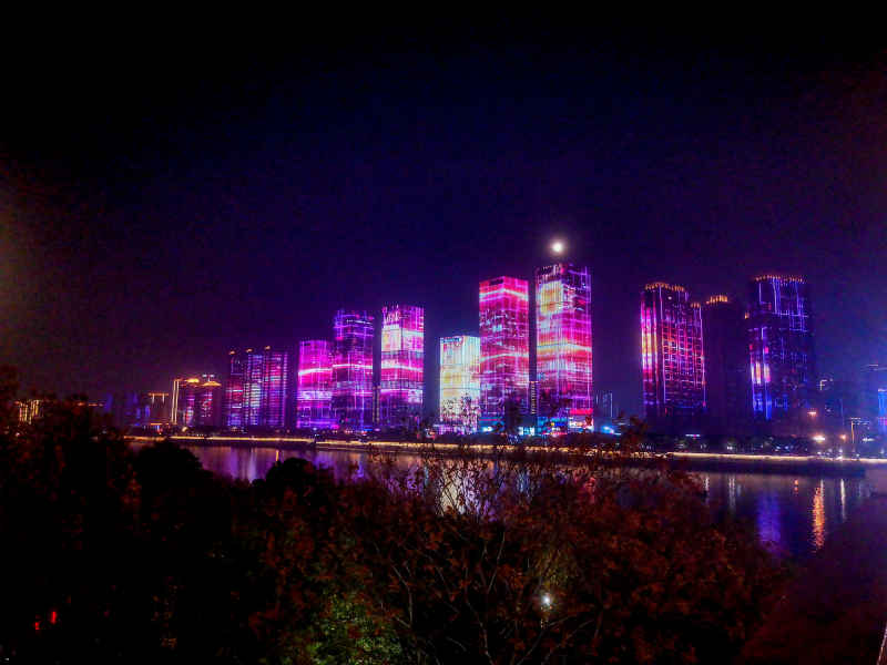 湖南长沙夜景摄影图