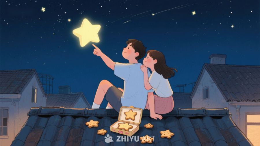 屋顶上的星空愿望 500