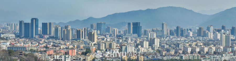 航拍浙江临海台州府城城区风光 10