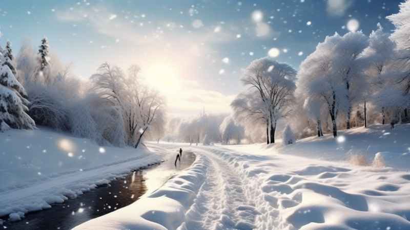美丽冬季雪景 4