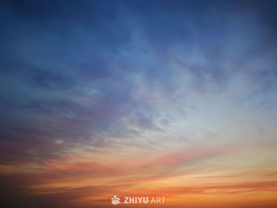 绚丽日落的天空