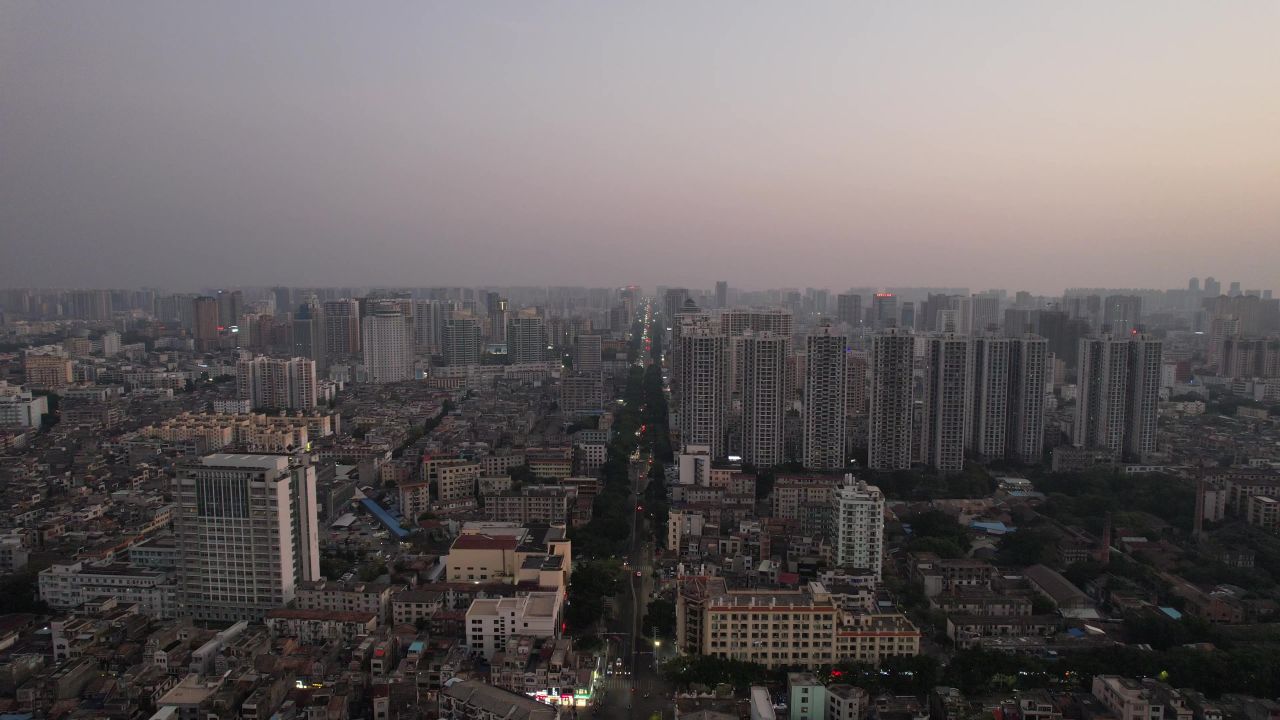 北海城市风光城市大景航拍  