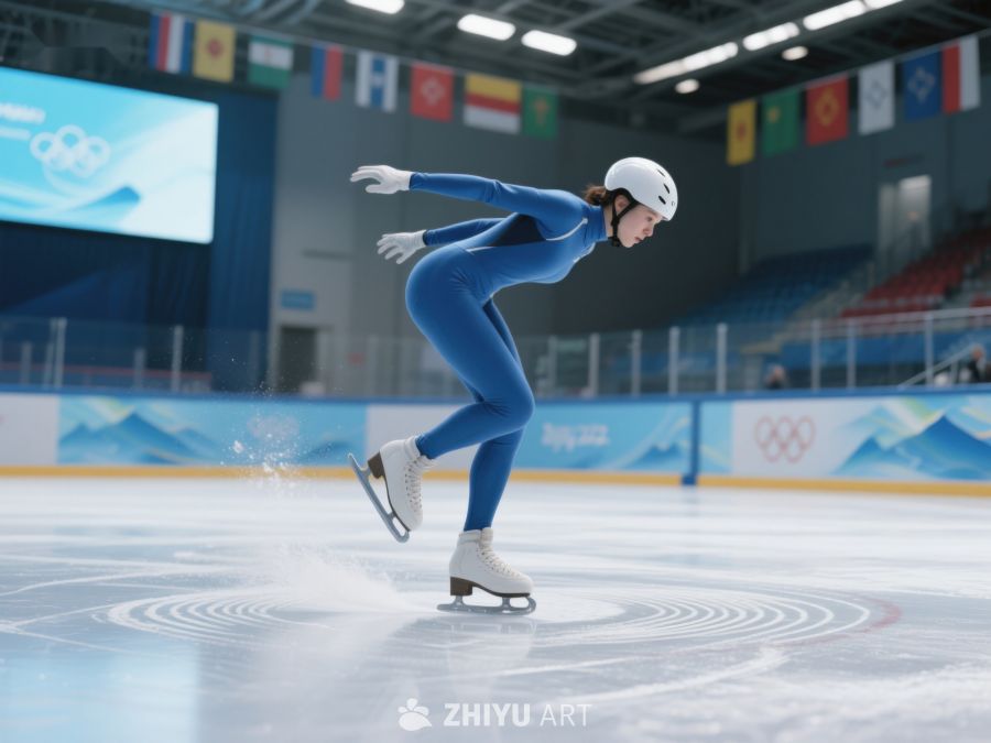 速滑运动员在冰场上的精彩瞬间 189